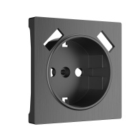 W1179504/ Электроустановочные изделия - Накладка для розетки USB (графит рифленый)