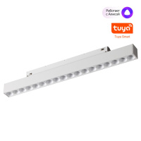 Трековый Смарт-светильник Диммир. Со Сменой Цв.температуры (управление - Пульт Ду/tuya Smart Life) Flum Shino, Led, Белый (Novotech, 359634)