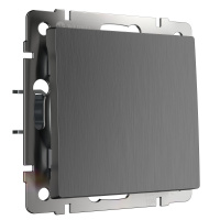 W1112004/ Электроустановочные изделия - Выключатель одноклавишный проходной (графит рифленый)