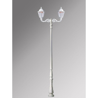 Парковый фонарь Fumagalli Horeb Adam/Noemi 2L E35.208.M20.WXQ1R, Белый и Прозрачный, с лампой 3300Lm, 3000К