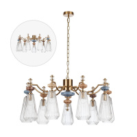 Люстра Terra Modern, 9xE14, Античная Бронза; Латунь (Odeon Light, 5414/9)