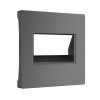 W1191104/ Электроустановочные изделия - Накладка для двойной розетки Еthernet RJ-45 (графит рифленый)