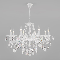 Подвесная люстра с хрусталем 10108/8 белый/прозрачный хрусталь Strotskis (Eurosvet, a045452)