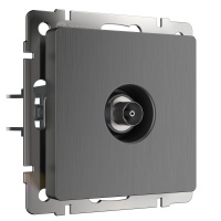 W1183004/ Электроустановочные изделия - ТВ-розетка оконечная (графит рифленый)